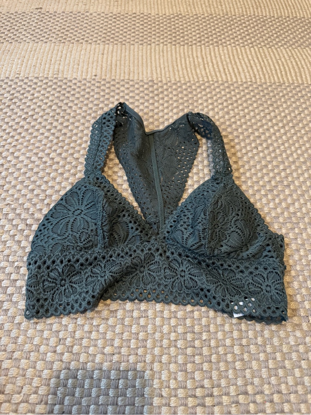 aerie Lace Bralette in Olive Green